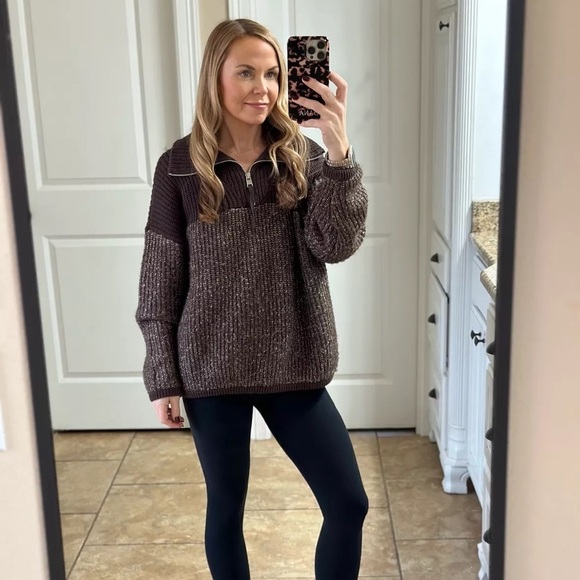 Varley Sweaters - VARLEY Willard Knit Black Half Zip M